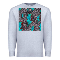 Heather Grey turquoise lightning bolt seamless pattern Premium Sweatshirt - HRA Design Shop