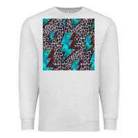 Oatmeal Heather turquoise lightning bolt seamless pattern Premium Sweatshirt - HRA Design Shop