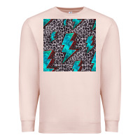 Pale Pink turquoise lightning bolt seamless pattern Premium Sweatshirt - HRA Design Shop
