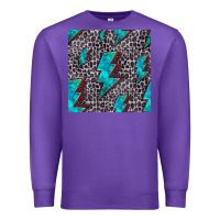 Purple turquoise lightning bolt seamless pattern Premium Sweatshirt - HRA Design Shop