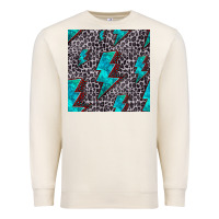 Sandshell turquoise lightning bolt seamless pattern Premium Sweatshirt - HRA Design Shop