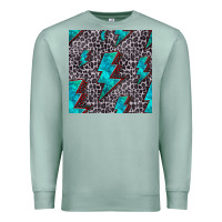 Seafoam turquoise lightning bolt seamless pattern Premium Sweatshirt - HRA Design Shop