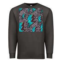 Smoke turquoise lightning bolt seamless pattern Premium Sweatshirt - HRA Design Shop