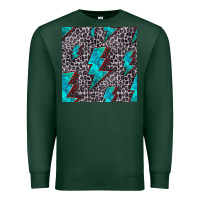 Sports Green turquoise lightning bolt seamless pattern Premium Sweatshirt - HRA Design Shop