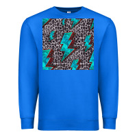True Royal turquoise lightning bolt seamless pattern Premium Sweatshirt - HRA Design Shop