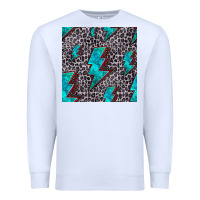 White turquoise lightning bolt seamless pattern Premium Sweatshirt - HRA Design Shop