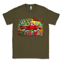 Army Green merry christmas truck Classic Tee - Zillion Design Studio