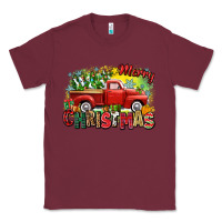 Burgundy merry christmas truck Classic Tee - Zillion Design Studio