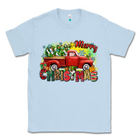 Dusty Blue merry christmas truck Classic Tee - Zillion Design Studio