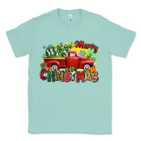Seafoam merry christmas truck Classic Tee - Zillion Design Studio