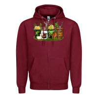 Burgundy hunter coffee cups Zipper Hoodie - Zillion Design Studio