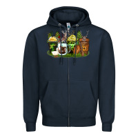 Navy hunter coffee cups Zipper Hoodie - Zillion Design Studio