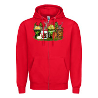 Red hunter coffee cups Zipper Hoodie - Zillion Design Studio