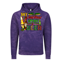 Cloud Purple my christmas spirit is beer with beer bottles Vintage Hoodie - AdoDesignShop