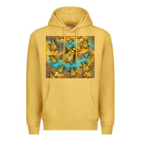 Antique Gold Bumble Bees Premium Hoodie - LillyAllenDesigns