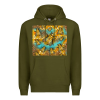 Army Green Bumble Bees Premium Hoodie - LillyAllenDesigns