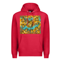 Cardinal Bumble Bees Premium Hoodie - LillyAllenDesigns