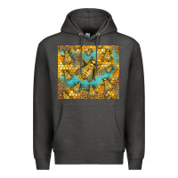 Charcoal Heather Bumble Bees Premium Hoodie - LillyAllenDesigns