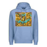 Colony Blue Bumble Bees Premium Hoodie - LillyAllenDesigns