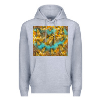 Heather Grey Bumble Bees Premium Hoodie - LillyAllenDesigns