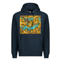 Navy Bumble Bees Premium Hoodie - LillyAllenDesigns