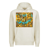 Oatmeal Heather Bumble Bees Premium Hoodie - LillyAllenDesigns