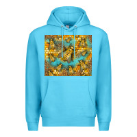 Ocean Blue Bumble Bees Premium Hoodie - LillyAllenDesigns