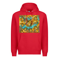 Red Bumble Bees Premium Hoodie - LillyAllenDesigns
