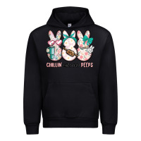 Black easter chilling with my peeps bunny Urban Hoodie - MaliasSmallBusiness