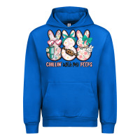 Cobalt easter chilling with my peeps bunny Urban Hoodie - MaliasSmallBusiness