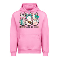 Fuchsia Pink easter chilling with my peeps bunny Urban Hoodie - MaliasSmallBusiness