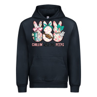 Navy easter chilling with my peeps bunny Urban Hoodie - MaliasSmallBusiness