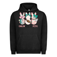 Pigment Black easter chilling with my peeps bunny Urban Hoodie - MaliasSmallBusiness