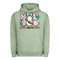 Pigment Oil Green easter chilling with my peeps bunny Urban Hoodie - MaliasSmallBusiness