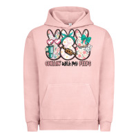 Pigment Salmon easter chilling with my peeps bunny Urban Hoodie - MaliasSmallBusiness