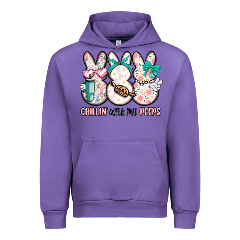 Easter Chilling With My Peeps Bunny Urban Hoodie by MaliasSmallBusiness | Teevron
