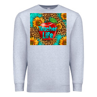 Heather Grey teacher life Premium Sweatshirt - HRA Design Shop