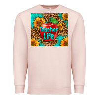 Pale Pink teacher life Premium Sweatshirt - HRA Design Shop