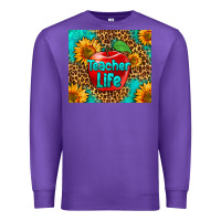 Purple teacher life Premium Sweatshirt - HRA Design Shop