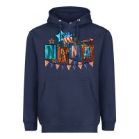Navy American Nana 4th of july Heavyweight Hoodie - CowGirlArtShop