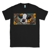 Black Baby cow with sunflower and leopard Classic Tee - RanaPortraitStore