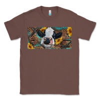 Chestnut Baby cow with sunflower and leopard Classic Tee - RanaPortraitStore