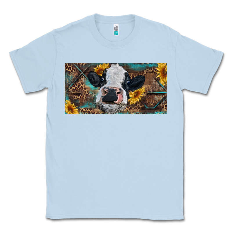 Baby Cow With Sunflower And Leopard Classic Tee by RanaPortraitStore | Teevron