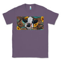 Lavender Baby cow with sunflower and leopard Classic Tee - RanaPortraitStore