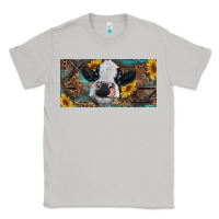 Moon Dust Baby cow with sunflower and leopard Classic Tee - RanaPortraitStore