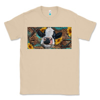 Mushroom Baby cow with sunflower and leopard Classic Tee - RanaPortraitStore