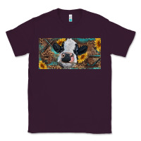 Plum Baby cow with sunflower and leopard Classic Tee - RanaPortraitStore