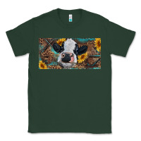 Sports Green Baby cow with sunflower and leopard Classic Tee - RanaPortraitStore