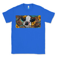 True Royal Baby cow with sunflower and leopard Classic Tee - RanaPortraitStore