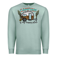 Seafoam camping is my happy place Premium Sweatshirt - CowhideDigitalArt